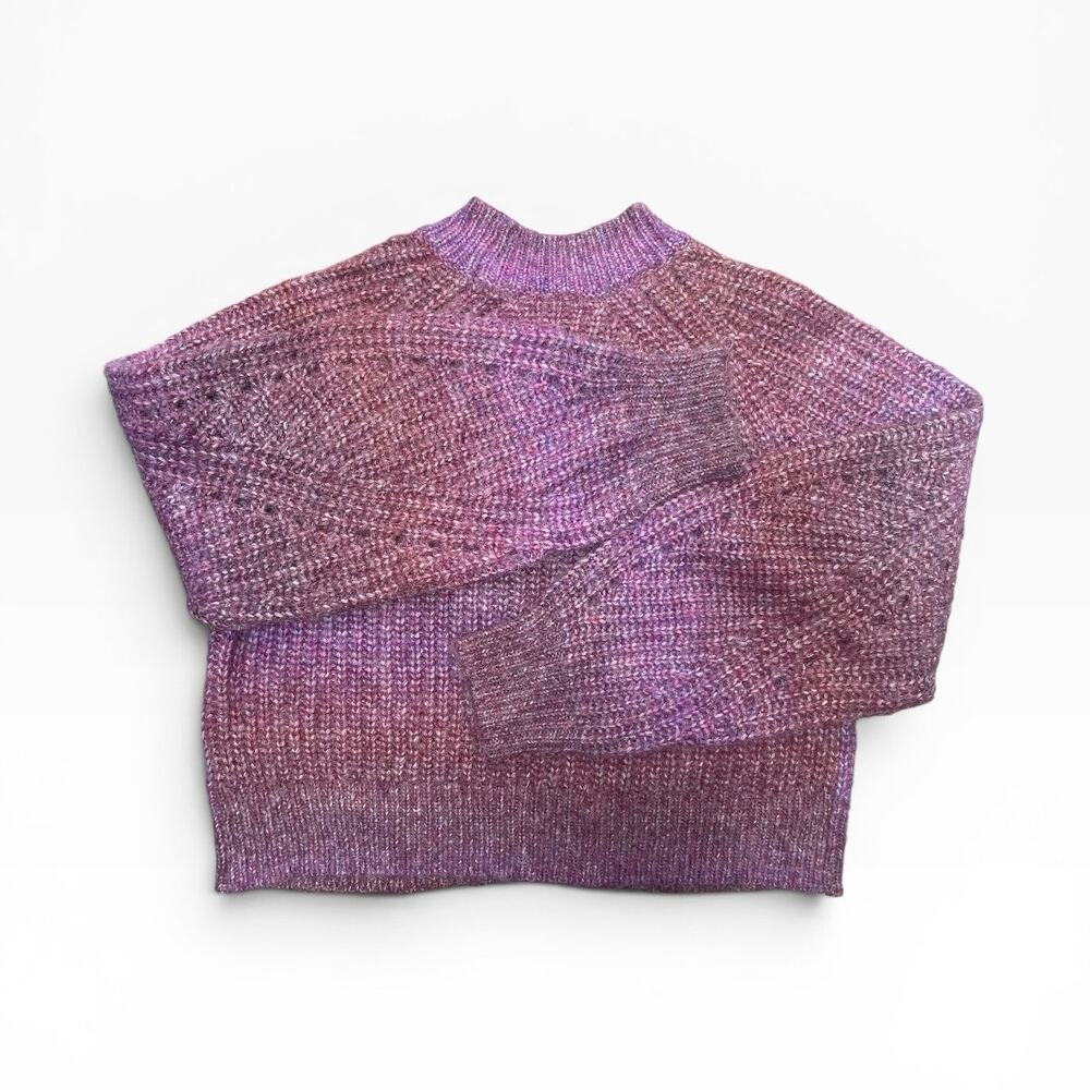 Lovers and Friends Cropped Florissa Ombré Balloon Sleeve Sweater - Picture 2 of 4